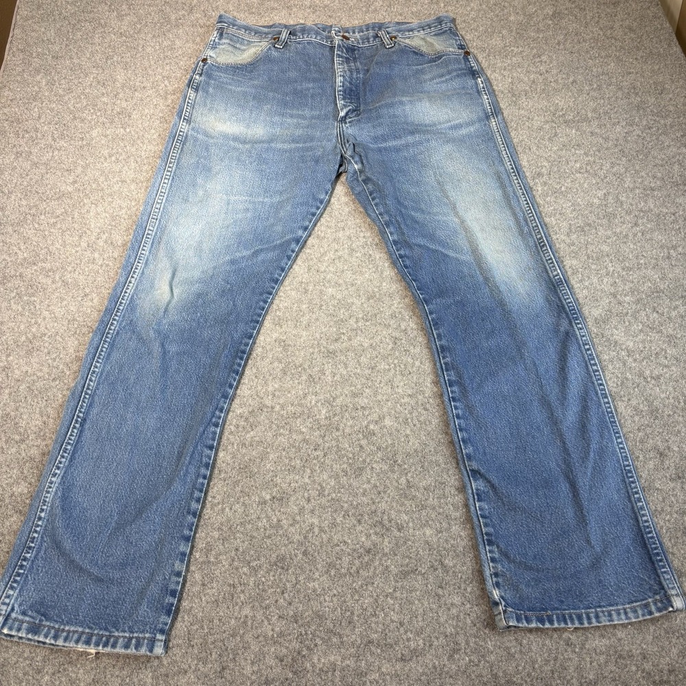 Wrangler Cowboy Cut Jeans Men 36x32 (Fits 36x29.5) Straight Leg 13MWZ Blue Denim
